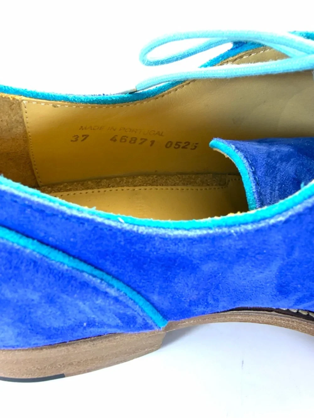 The Office of Angela Scott Blue Lace Up Loafers